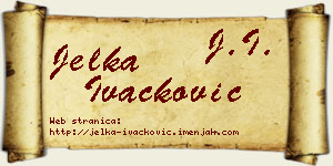 Jelka Ivačković vizit kartica